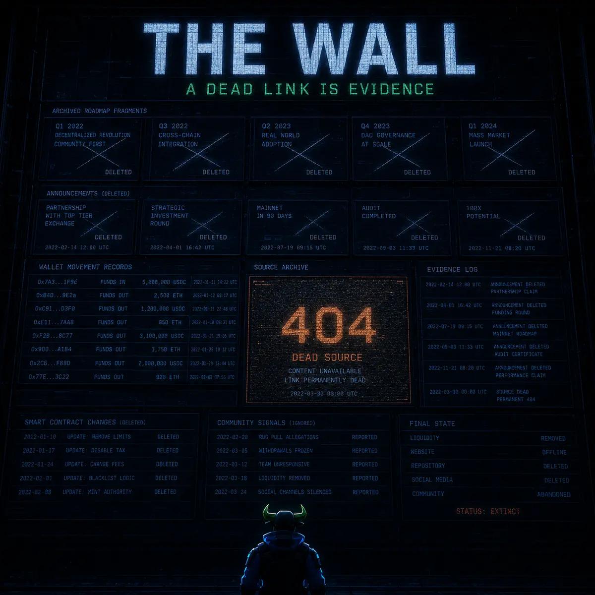 THE WALL — a dead link is evidence